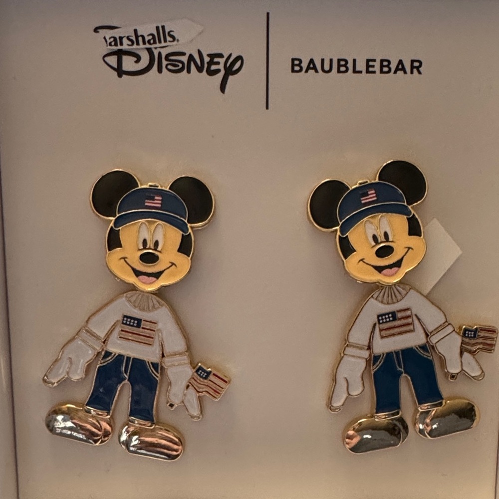 Disney BaubleBar Mickey Mouse Patriotic Earrings